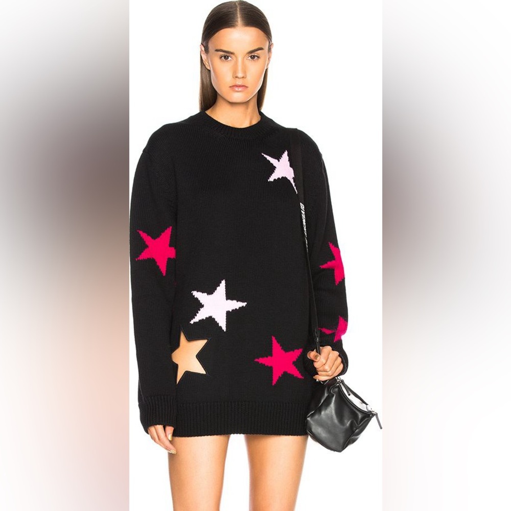 GIVENCHY Star Print Crewneck Sweater size XS  OVERSIZED